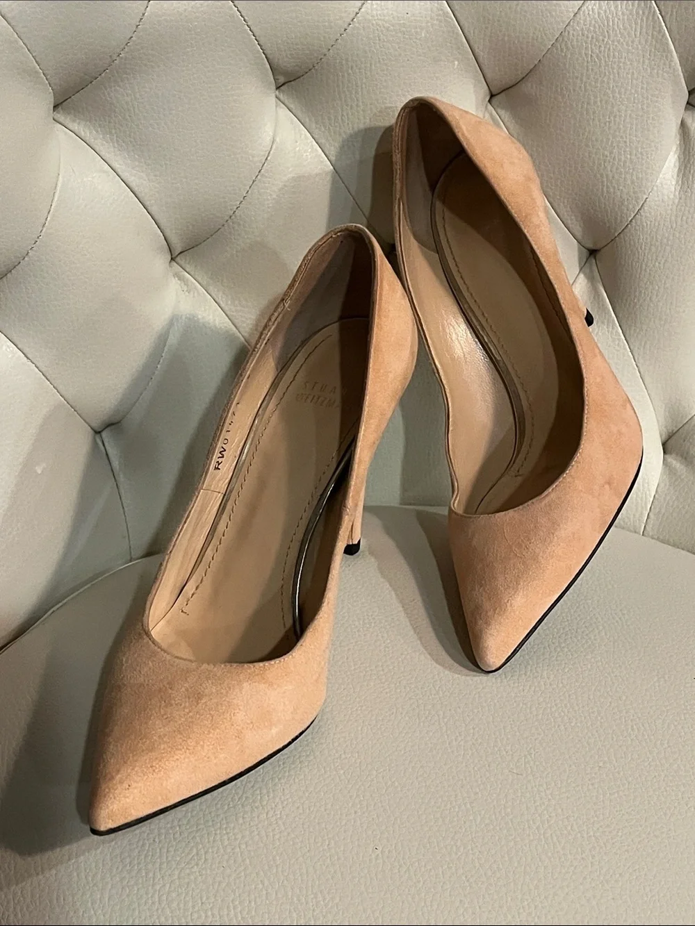 Stuart Weitzman Nude Suede Pumps Size 8